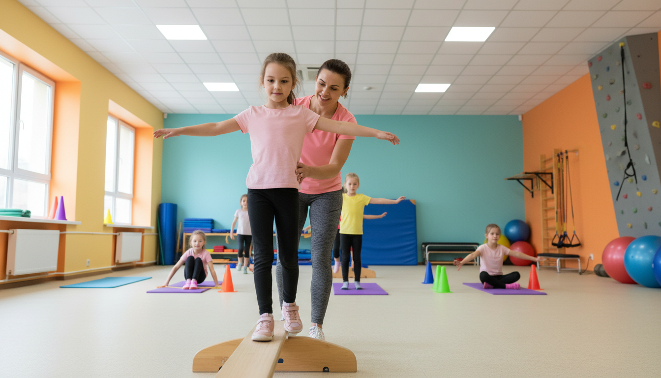 Child in physical therapy session